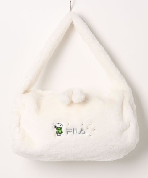 PEANUTS(ピーナッツ)の「【FILA】PEANUTS フェイクファードラムバッグ/ピーナッツ/コラボ(ドラムバッグ・レディース・オフホワイト/ブラウン/ピンク・FREE)」の8枚目の写真