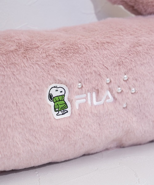 PEANUTS(ピーナッツ)の「【FILA】PEANUTS フェイクファードラムバッグ/ピーナッツ/コラボ(ドラムバッグ・レディース・オフホワイト/ブラウン/ピンク・FREE)」の5枚目の写真
