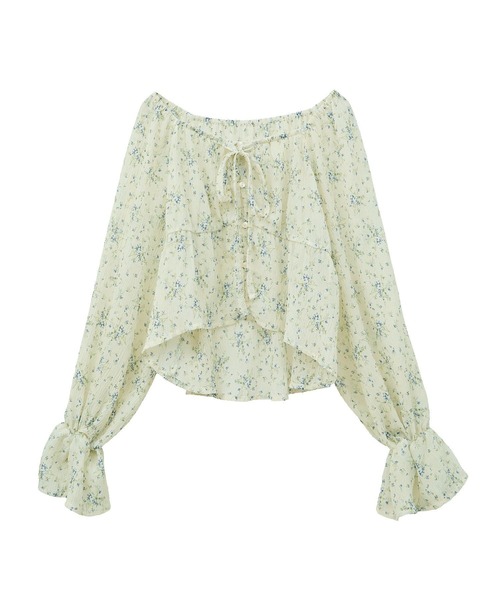 earth music&ecology（アースミュージックアンドエコロジー）の「ナローリボンくしゅくしゅギャザーブラウス（シャツ/ブラウス・レディース・アイボリー/ブラック/ブラウン/その他1・FREE）」の13枚目の写真