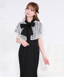 極美品 ASTRAET ケープスリーブ ペプラムワンピース 日本製 ASTRAET（アストラット）の「＜ASTRAET＞PE ケープスリーブ