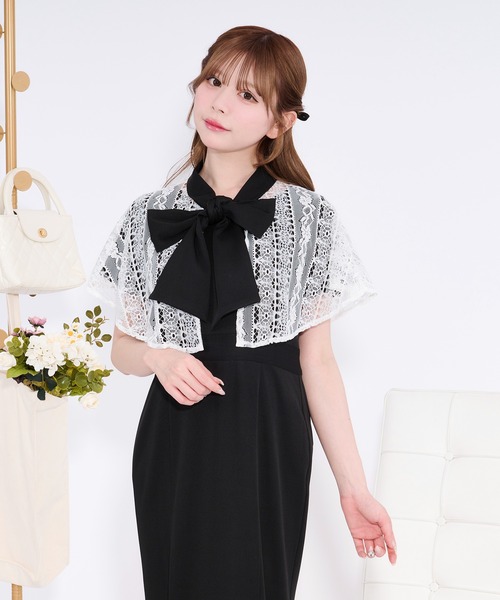 セール】ケープボウタイマーメイドワンピース（ワンピース）｜apres