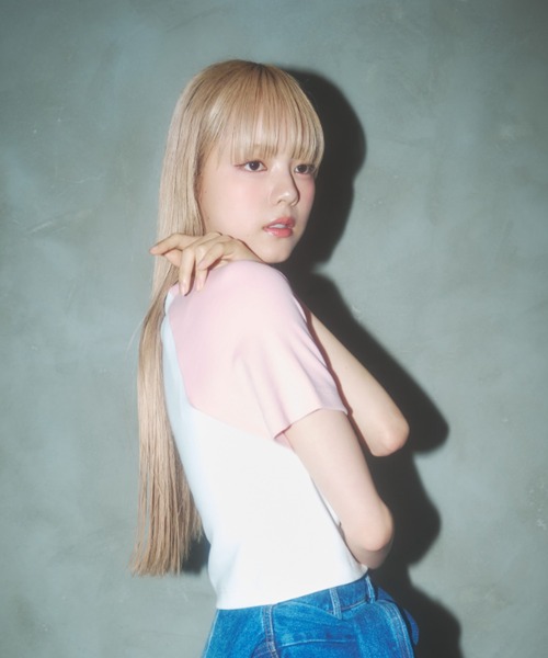 Poly Jam(ポリージャム)の「Raglan logo T-shirt / ラグランロゴTシャツ(Tシャツ/カットソー・レディース・ピンク/ブラック/ホワイト・FREE)」の21枚目の写真