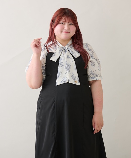 Louiosy(ルオシー)の「【大きいサイズ】チャーム付きアソートボウタイブラウス(シャツ/ブラウス・レディース・ブルー系その他/オフホワイト・3L/X-LARGE/4L)」の9枚目の写真