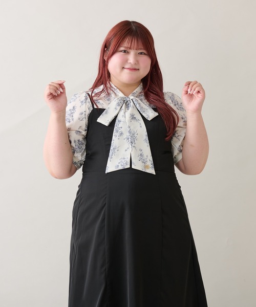 Louiosy(ルオシー)の「【大きいサイズ】チャーム付きアソートボウタイブラウス(シャツ/ブラウス・レディース・ブルー系その他/オフホワイト・3L/X-LARGE/4L)」の12枚目の写真