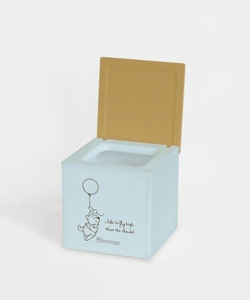 Disney（ディズニー）の「くまのプーさん フタ付ティッシュケース(LB×L-bal)NKS（収納グッズ・レディース・マルチ・FREE）」の2枚目の写真