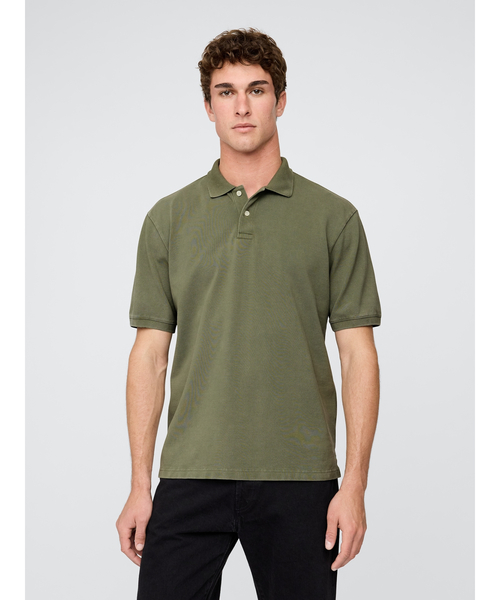 GAP（ギャップ）の「リラックス ピケポロシャツ 無地（ポロシャツ・メンズ・カーキ/ブラウン/ライトパープル/オフホワイト/グレー/パープル・L/XL/S/M/XS）」の5枚目の写真