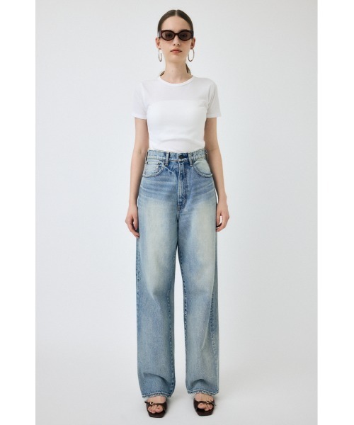 セール】HW DAMAGE LOOSE STRAIGHT（デニムパンツ）｜MOUSSY（マウジー