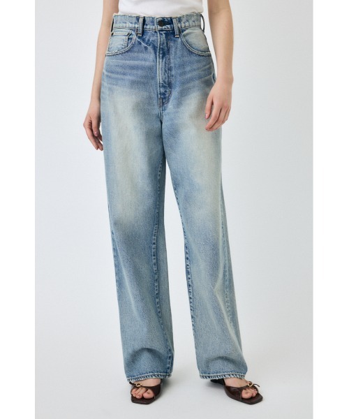 MOUSSY（マウジー）の「HW DAMAGE LOOSE STRAIGHT（デニムパンツ・レディース・ブルー・24inch/23inch/26inch/25inch）」の6枚目の写真