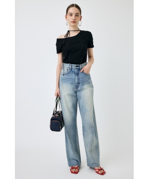 MOUSSY（マウジー）の「HW DAMAGE LOOSE STRAIGHT（デニムパンツ・レディース・ブルー・24inch/23inch/26inch/25inch）」の19枚目の写真