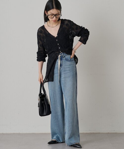 LOUNGEDRESS（ラウンジドレス）の「ライトドロストデニムパンツ（デニムパンツ・レディース・ブルー・SMALL/MEDIUM）」の4枚目の写真