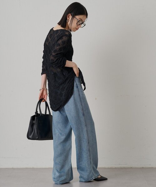 LOUNGEDRESS（ラウンジドレス）の「ライトドロストデニムパンツ（デニムパンツ・レディース・ブルー・SMALL/MEDIUM）」の7枚目の写真