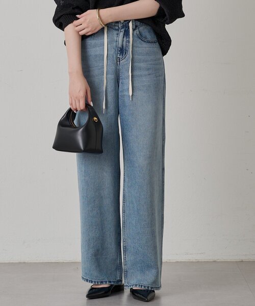 LOUNGEDRESS（ラウンジドレス）の「ライトドロストデニムパンツ（デニムパンツ・レディース・ブルー・SMALL/MEDIUM）」の8枚目の写真