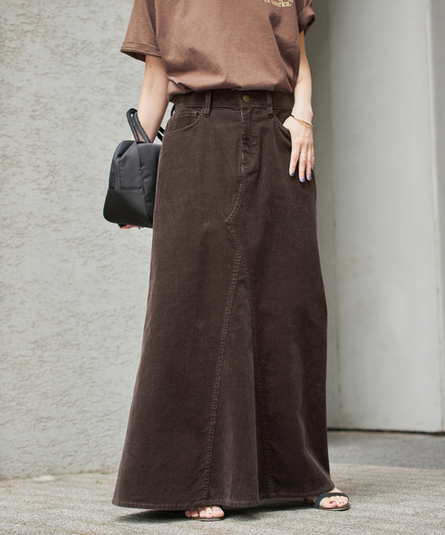 Spick & Span(スピックアンドスパン)の「ストレッチコーデュロイスカート(スカート・レディース・ブラウン系その他/カーキ・36/38/40)」の4枚目の写真
