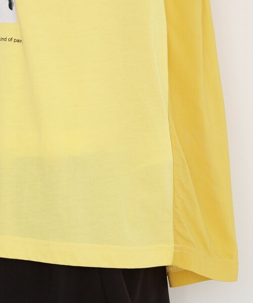 THE SHOP TK （ザ ショップ ティーケー ）の「異素材切替フォトプリントTシャツ【洗える】（Tシャツ/カットソー・レディース・オフホワイト/イエロー系その他/ブラウン系その他・99）」の5枚目の写真