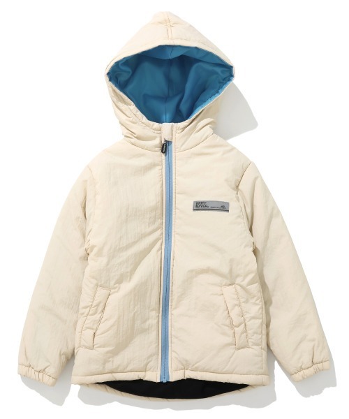 KRIFF MAYER Kid's Collection(クリフメイヤーキッズコレクション)の「中綿撥水マウンテンパーカー(マウンテンパーカー・キッズ・チャコール/ナチュラル/オリーブ/サックスブルー・120/170/150/130/160/140)」の3枚目の写真