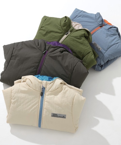 KRIFF MAYER Kid's Collection(クリフメイヤーキッズコレクション)の「中綿撥水マウンテンパーカー(マウンテンパーカー・キッズ・チャコール/ナチュラル/オリーブ/サックスブルー・120/170/150/130/160/140)」の6枚目の写真