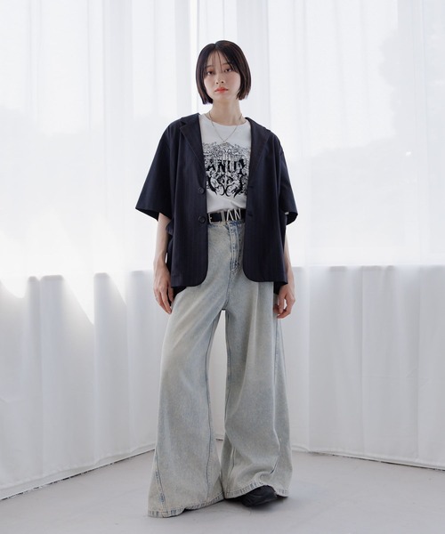 Anui(アニュイ)の「【UNISEX/2サイズ展開】ビンテージエンジェルTシャツ(Tシャツ/カットソー・レディース・オフホワイト/ブラック・MEDIUM/LARGE)」の8枚目の写真