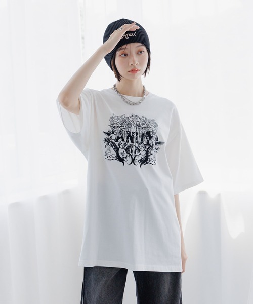 Anui(アニュイ)の「【UNISEX/2サイズ展開】ビンテージエンジェルTシャツ(Tシャツ/カットソー・レディース・オフホワイト/ブラック・MEDIUM/LARGE)」の9枚目の写真