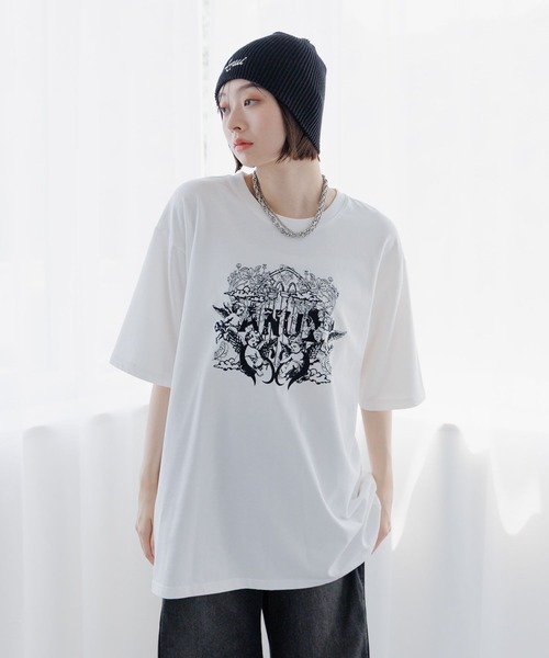 Anui(アニュイ)の「【UNISEX/2サイズ展開】ビンテージエンジェルTシャツ(Tシャツ/カットソー・レディース・オフホワイト/ブラック・MEDIUM/LARGE)」の11枚目の写真