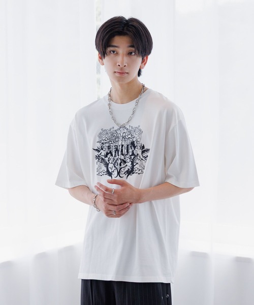 Anui(アニュイ)の「【UNISEX/2サイズ展開】ビンテージエンジェルTシャツ(Tシャツ/カットソー・レディース・オフホワイト/ブラック・MEDIUM/LARGE)」の16枚目の写真