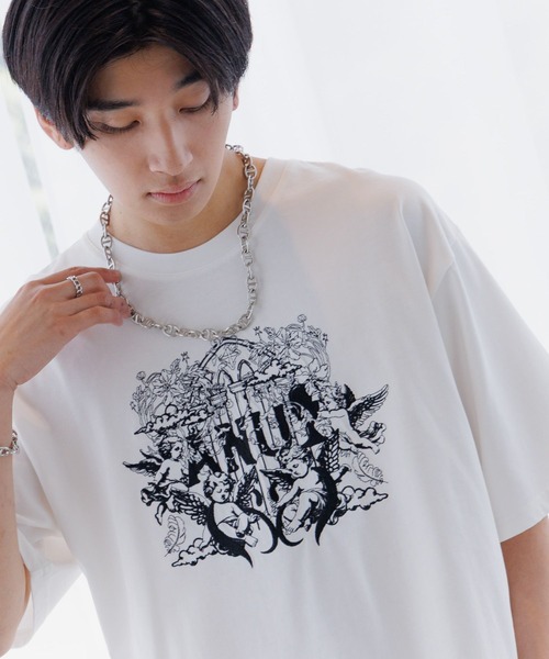 Anui(アニュイ)の「【UNISEX/2サイズ展開】ビンテージエンジェルTシャツ(Tシャツ/カットソー・レディース・オフホワイト/ブラック・MEDIUM/LARGE)」の17枚目の写真