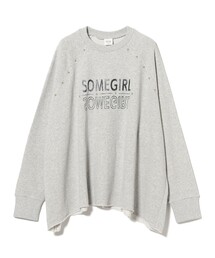 SOMETHING（サムシング）の「SOMETHING / スタッズ フレア ロゴ スウェット（スウェット）」