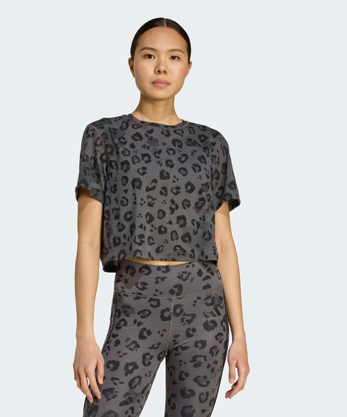 adidas(アディダス)の「ワークアウト エッセンシャルズ 半袖Tシャツ プリント / アディダス adidas(Tシャツ/カットソー・レディース・ホワイト/グレー・SMALL/XX-LARGE/MEDIUM/X-SMALL/X-LARGE/LARGE)」の2枚目の写真