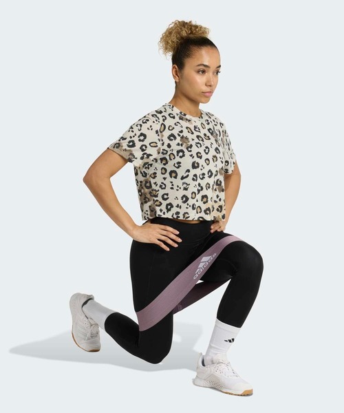 adidas(アディダス)の「ワークアウト エッセンシャルズ 半袖Tシャツ プリント / アディダス adidas(Tシャツ/カットソー・レディース・ホワイト/グレー・SMALL/XX-LARGE/MEDIUM/X-SMALL/X-LARGE/LARGE)」の6枚目の写真
