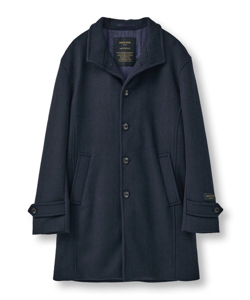 MEN'S BIGI（メンズビギ）の「Super140ウールヘリンボーンビーバー スタンドカラーコート（その他アウター・メンズ・ブラウン/グレー/ブルー/ネイビー・01/04/03/02）」の3枚目の写真