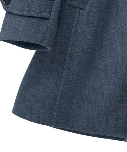 MEN'S BIGI（メンズビギ）の「Super140ウールヘリンボーンビーバー スタンドカラーコート（その他アウター・メンズ・ブラウン/グレー/ブルー/ネイビー・01/04/03/02）」の20枚目の写真