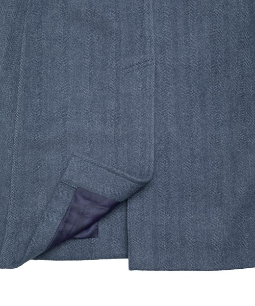 MEN'S BIGI（メンズビギ）の「Super140ウールヘリンボーンビーバー スタンドカラーコート（その他アウター・メンズ・ブラウン/グレー/ブルー/ネイビー・01/04/03/02）」の22枚目の写真