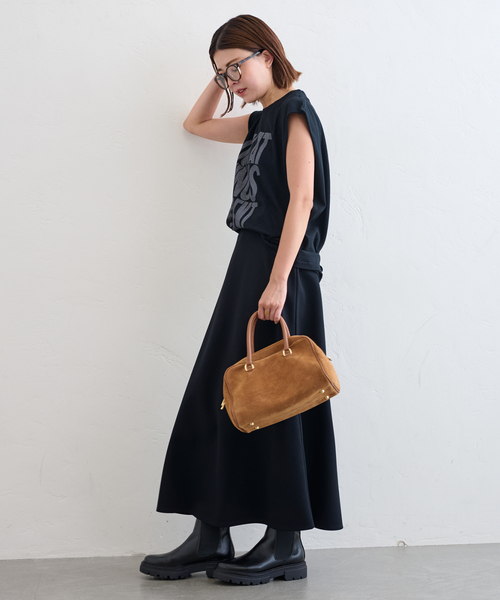 U by SPICK&SPAN（ユーバイスピックアンドスパン）の「SCREEN STARS/スクリーンスターズ 別注ロゴノースリーブ（Tシャツ/カットソー・レディース・ブラック/ホワイト/チャコールグレー・FREE）」の11枚目の写真