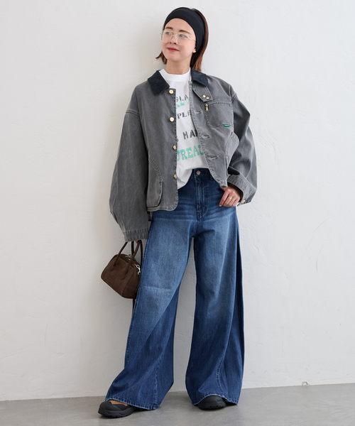 U by SPICK&SPAN（ユーバイスピックアンドスパン）の「SCREEN STARS/スクリーンスターズ 別注ロゴノースリーブ（Tシャツ/カットソー・レディース・ブラック/ホワイト/チャコールグレー・FREE）」の20枚目の写真