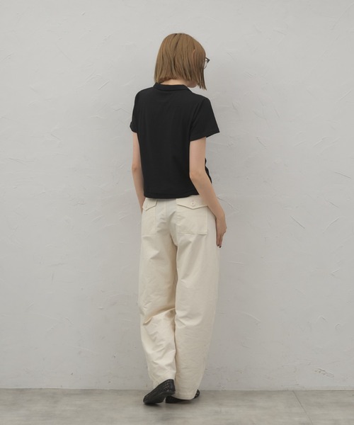 leimn(レイムン)の「レイヤード風ポロシャツ(ポロシャツ・レディース・ブラック/チャコールグレー・FREE)」の10枚目の写真