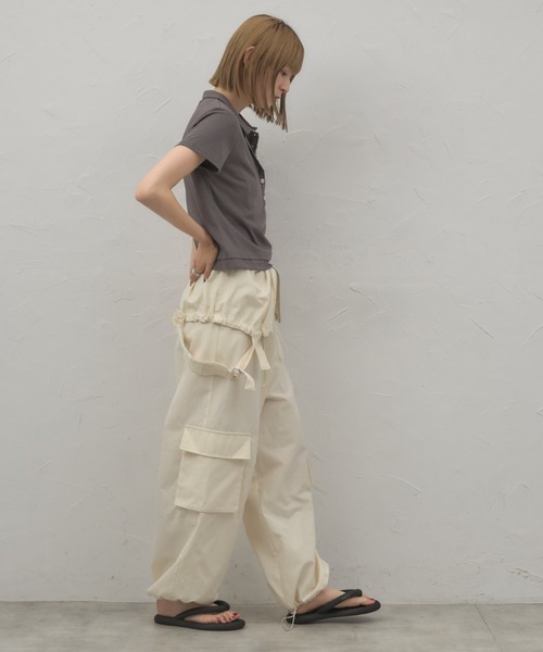 leimn(レイムン)の「レイヤード風ポロシャツ(ポロシャツ・レディース・ブラック/チャコールグレー・FREE)」の14枚目の写真