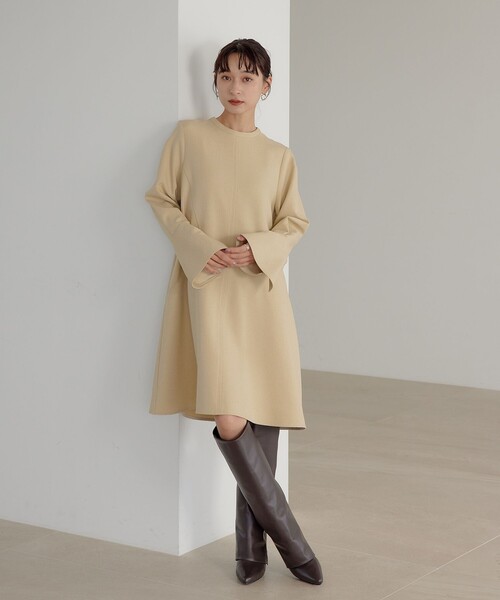 EMMEL REFINES＞EM キリカエ Aライン ミニ ワンピース