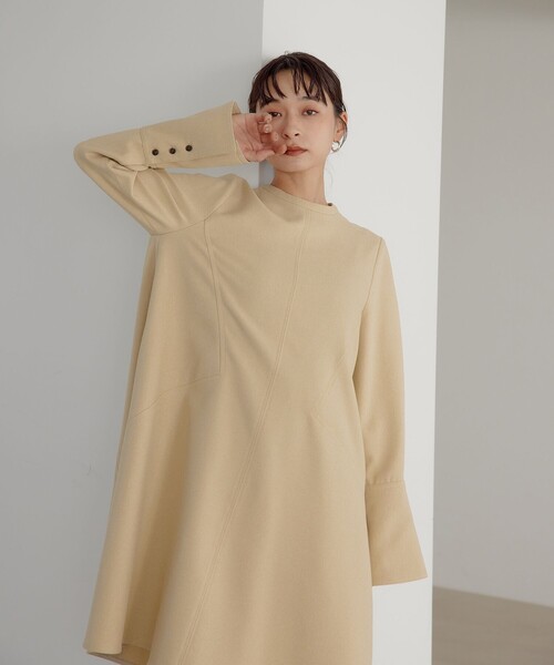 EMMEL REFINES＞EM キリカエ Aライン ミニ ワンピース