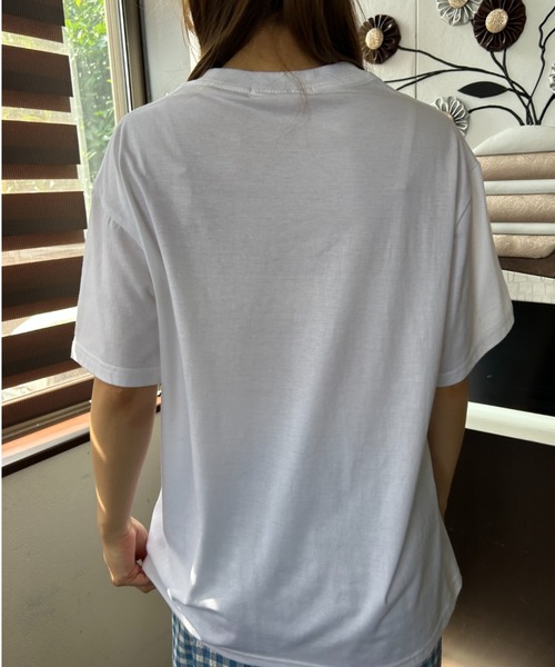 Loco Ocean(ロコオーシャン)の「フラワープリント ロゴTシャツ 夏服(Tシャツ/カットソー・レディース・ホワイト/ピンク・M/L)」の10枚目の写真