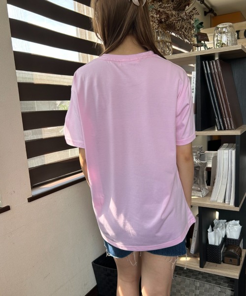 Loco Ocean(ロコオーシャン)の「フラワープリント ロゴTシャツ 夏服(Tシャツ/カットソー・レディース・ホワイト/ピンク・M/L)」の19枚目の写真