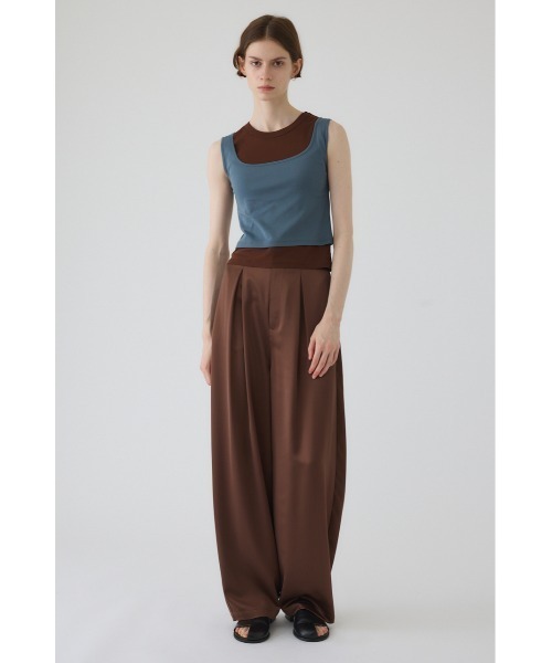 RIM.ARK（リムアーク）の「High gauge cotton N/S set ハイゲージコットンノースリーブセット（タンクトップ・レディース・ブラック/ライトブルー/ブラウン・FREE）」の12枚目の写真