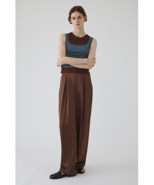 RIM.ARK（リムアーク）の「High gauge cotton N/S set ハイゲージコットンノースリーブセット（タンクトップ・レディース・ブラック/ライトブルー/ブラウン・FREE）」の16枚目の写真