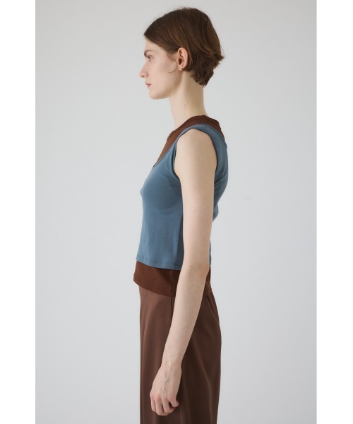 RIM.ARK（リムアーク）の「High gauge cotton N/S set ハイゲージコットンノースリーブセット（タンクトップ・レディース・ブラック/ライトブルー/ブラウン・FREE）」の19枚目の写真