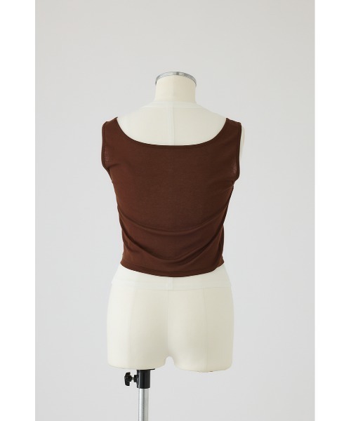 RIM.ARK（リムアーク）の「High gauge cotton N/S set ハイゲージコットンノースリーブセット（タンクトップ・レディース・ブラック/ライトブルー/ブラウン・FREE）」の9枚目の写真