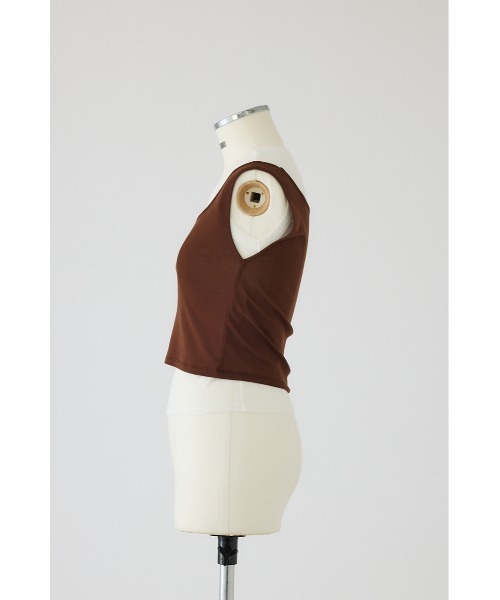 RIM.ARK（リムアーク）の「High gauge cotton N/S set ハイゲージコットンノースリーブセット（タンクトップ・レディース・ブラック/ライトブルー/ブラウン・FREE）」の11枚目の写真