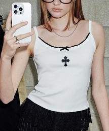 A'GEM/9 × .kom 『runningHIGH/ランニングハイ』 RIBBON POINT SLEEVELESS TOP/リボンスリーブレス