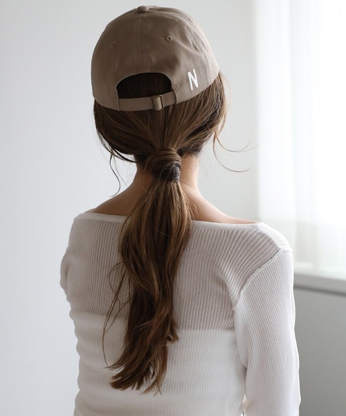 Bonjour Sagan(ボンジュールサガン)の「N刺繍ロゴキャップ(キャップ・レディース・ベージュ/ブラック/オフホワイト・FREE)」の11枚目の写真