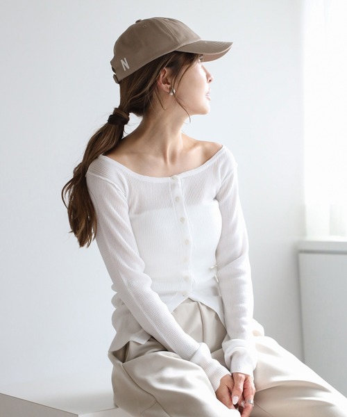 Bonjour Sagan(ボンジュールサガン)の「N刺繍ロゴキャップ(キャップ・レディース・ベージュ/ブラック/オフホワイト・FREE)」の14枚目の写真