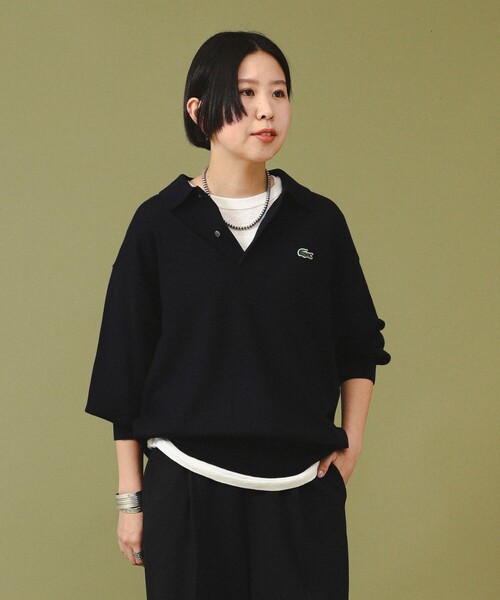 ビームスの百名品】【別注】LACOSTE / ニット ポロシャツ（ニット