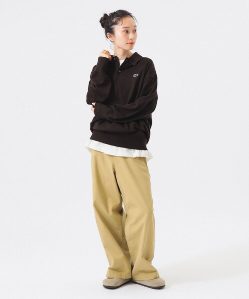 LACOSTE（ラコステ）の「【ビームスの百名品】【別注】LACOSTE / ニット ポロシャツ（ニット/セーター・レディース・ブラック/ネイビー/ワインレッド/ブラウン・36/38）」の15枚目の写真