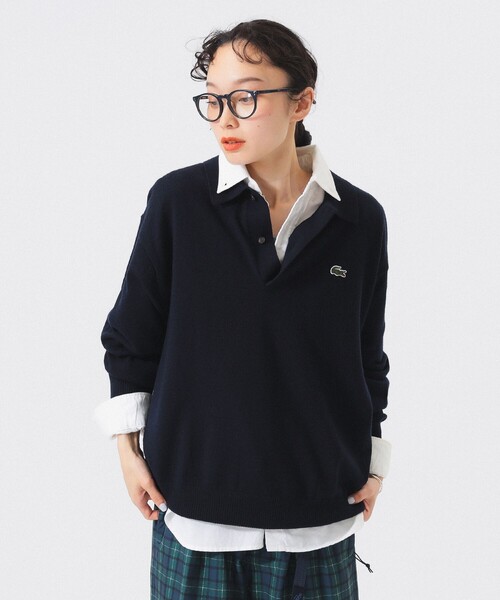ビームスの百名品】【別注】LACOSTE / ニット ポロシャツ（ニット